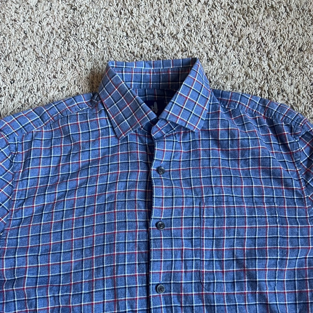 Johnnie-O Button Down Shirt Medium Plaid Flannel
